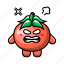 cute, tomato, angry, expression, vegetable, food, plant, health, agriculture 