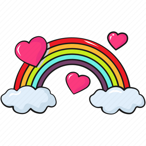Cute, gay, line, love, rainbow, set, template sticker - Download on Iconfinder