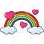 cute, gay, line, love, rainbow, set, template 