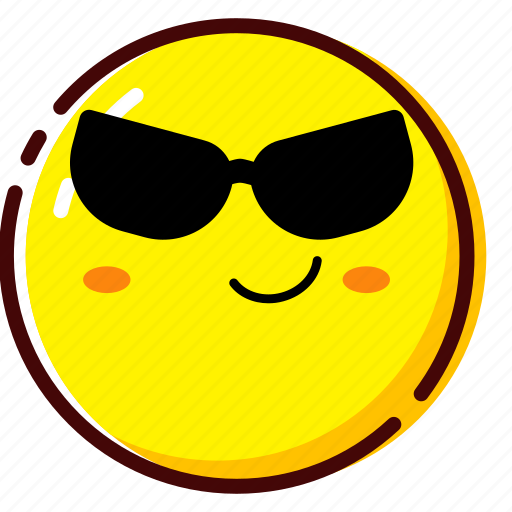 Cute, emoji, emoticon, expression, eyeglasses icon - Download on Iconfinder