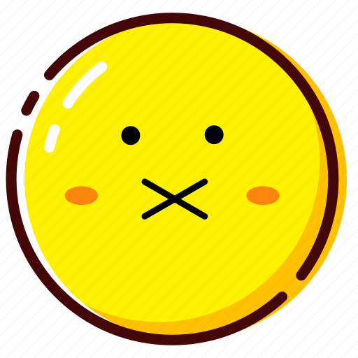 Cute, emoji, emoticon, expression, no comment icon - Download on Iconfinder