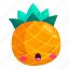 cute, pineapple, smile, baby, face, avatar, fruit, emoticon, kid 