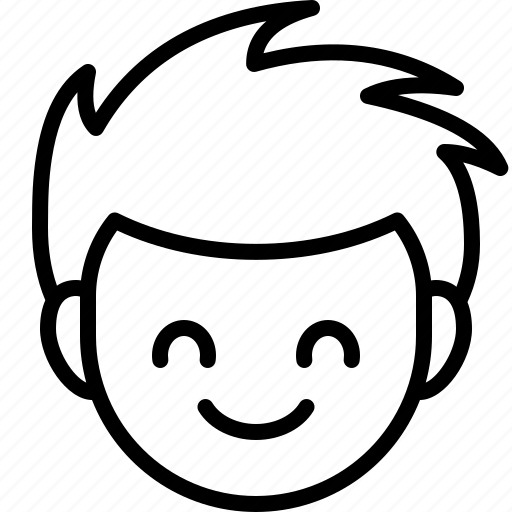 Boy, emoticon, expression, face, happy, man, smile icon - Download on Iconfinder