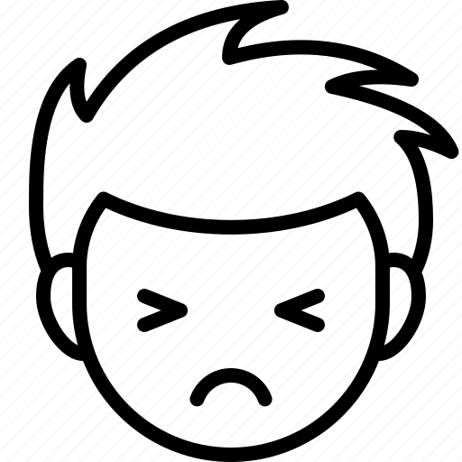 Boy, emoticon, expression, face, man, perserve icon - Download on Iconfinder