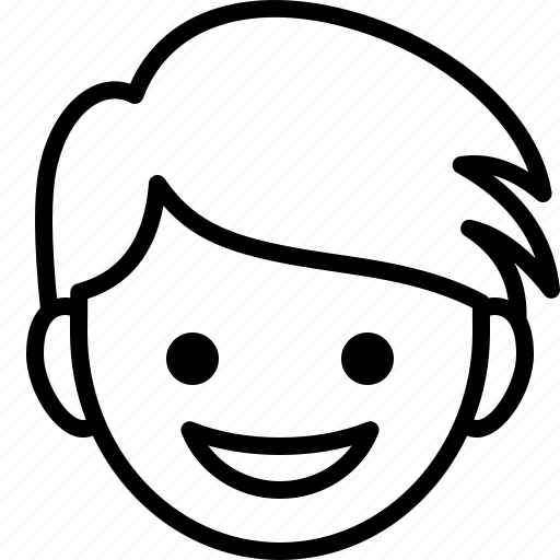Boy, emoticon, expression, face, laugh, man icon - Download on Iconfinder