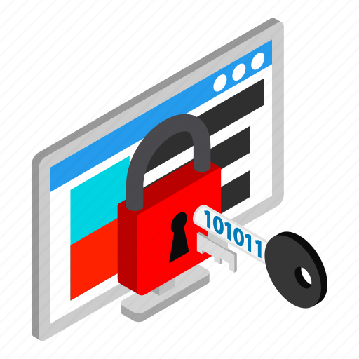 Cybersecurity, isometric, object, sign icon - Download on Iconfinder