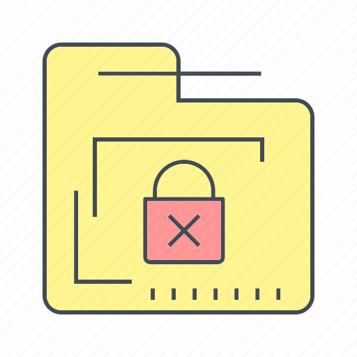Cyber crime, folder unsecure, hacker icon - Download on Iconfinder