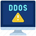 ddos, warning, computer, illegal, error, computing