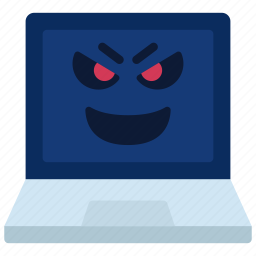 Evil, laptop, illegal, villain, computer icon - Download on Iconfinder