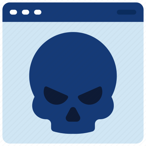 Website, hack, skull, illegal, browser, hacked icon - Download on Iconfinder