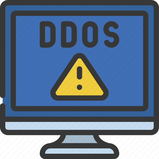 Ddos, warning, computer, illegal, error, computing icon - Download on Iconfinder