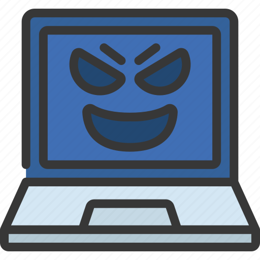 Evil, laptop, illegal, villain, computer icon - Download on Iconfinder