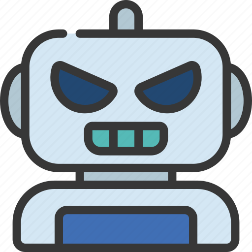 Evil, robot, illegal, robotics, artificial, intelligence icon - Download on Iconfinder