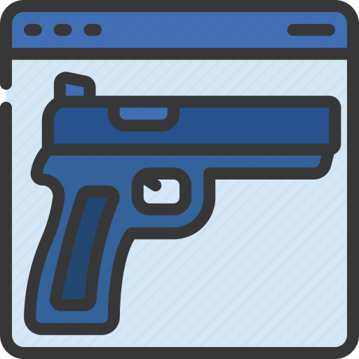 Online, gun, crime, illegal, weapon, robbery icon - Download on Iconfinder