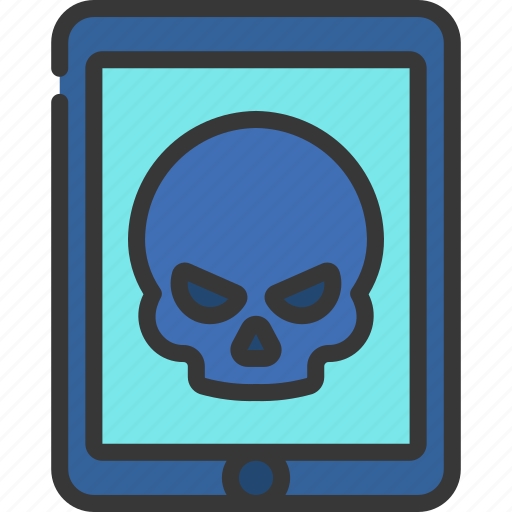 Tablet, device, hack, illegal, devices, skull icon - Download on Iconfinder