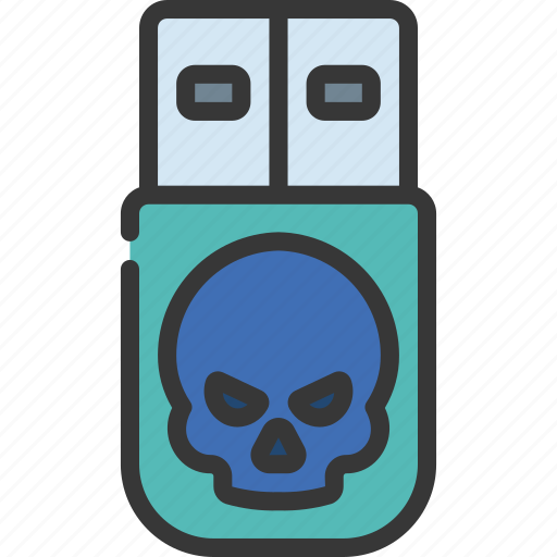 Usb, hack, illegal, stick, hacker, skull icon - Download on Iconfinder