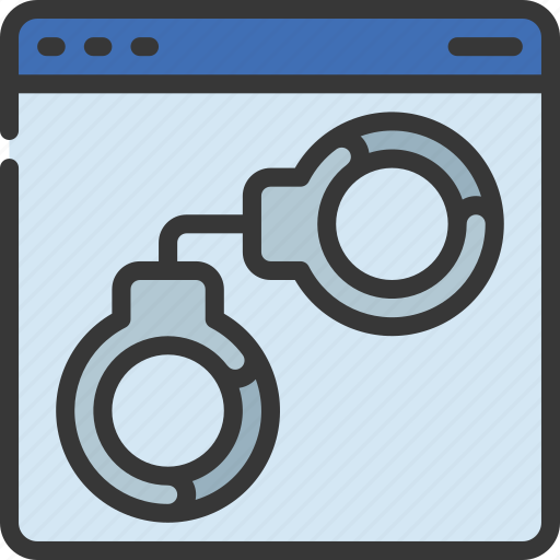 Website, handcuffs, illegal, criminal, arrested icon - Download on Iconfinder