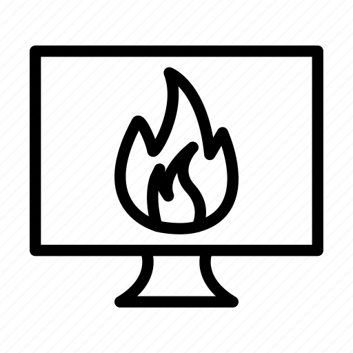 Damage, screem, flame, cyber crime, electronics icon - Download on Iconfinder