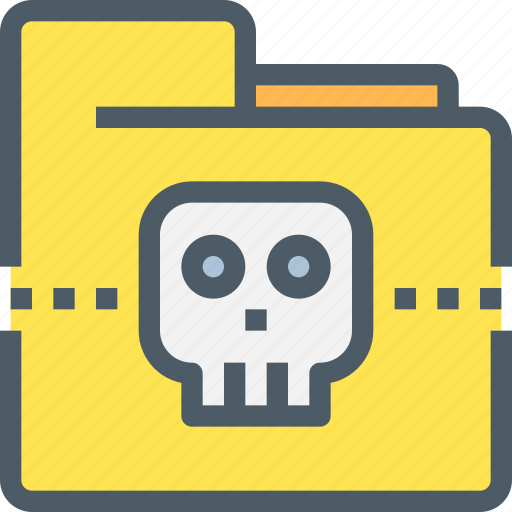 Crime, document, file, folder, hack, skull icon - Download on Iconfinder