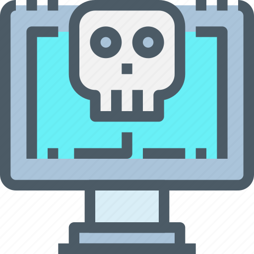 Computer, crime, hack, laptop, secure, skull icon - Download on Iconfinder