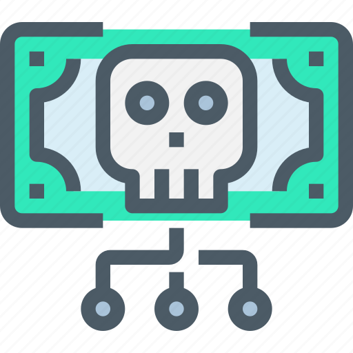 Bank, banking, connect, crime, hack, money, skull icon - Download on Iconfinder