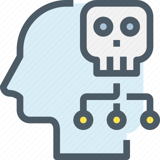 Connect, crime, hack, head, mind, network, skull icon - Download on Iconfinder