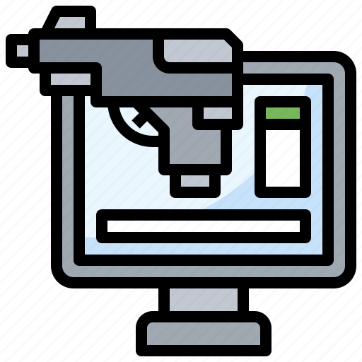 Computer, gun, online, robber, robbery, security icon - Download on Iconfinder