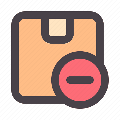 Delete, product, remove, box, package, shipping, and icon - Download on Iconfinder