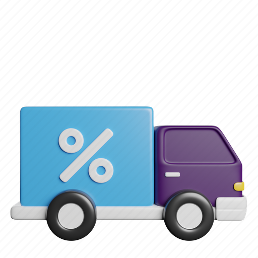 Delivery, truck, shipping 3D illustration - Download on Iconfinder