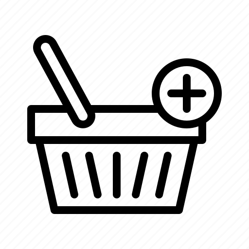 Shopping, basket, add, product, online, store, commerce icon - Download on Iconfinder
