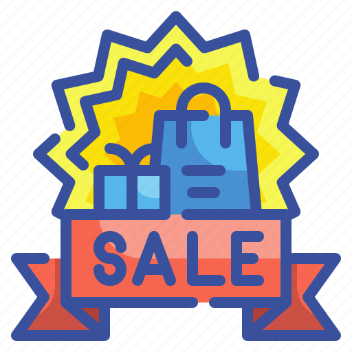 Sale, ribbon, promotion, bag, label, badges, banner icon - Download on Iconfinder