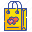 shopping, loyalty, love, bag, like, engagement, hearts 