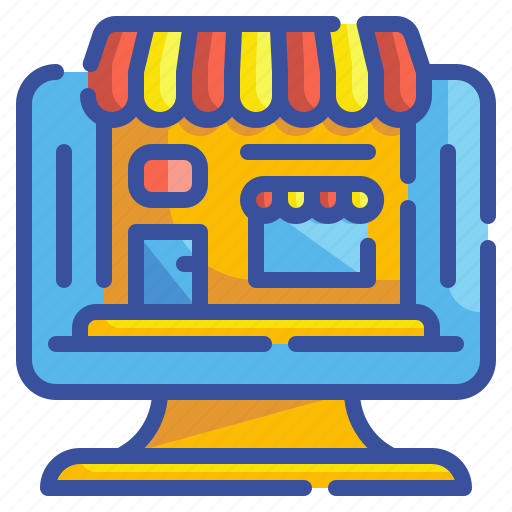 Shopping, online, groceries, computer, commerce, store, monitor icon - Download on Iconfinder
