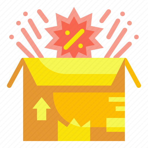 Package, box, product, delivery, percentage, cardboard, open icon - Download on Iconfinder