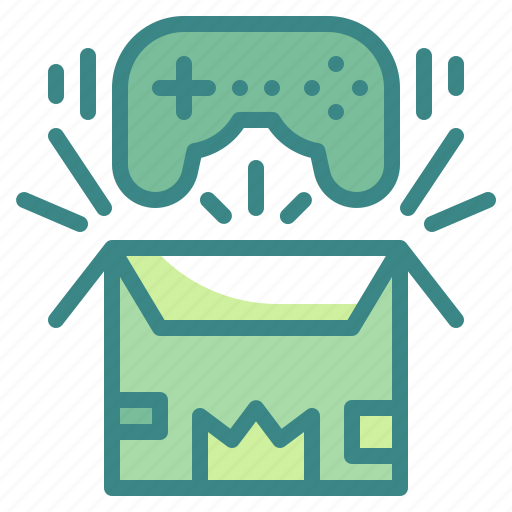 Controller, open, product, box, gifting, game, present icon - Download on Iconfinder