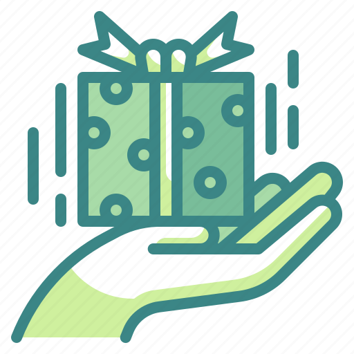 Gesture, gift, packaging, product, box, present, hand icon - Download on Iconfinder