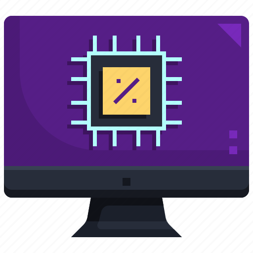 Monday, monitor, computer, cyber, percent, chip icon - Download on Iconfinder