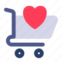 wishlist, add, store, cart, trolley