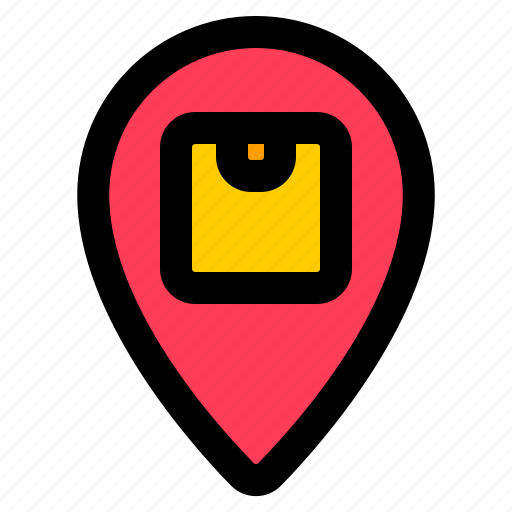 Pin, location, map, navigation, box icon - Download on Iconfinder