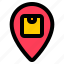 pin, location, map, navigation, box 