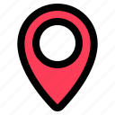 pin, location, map, navigation, place