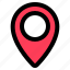 pin, location, map, navigation, place 