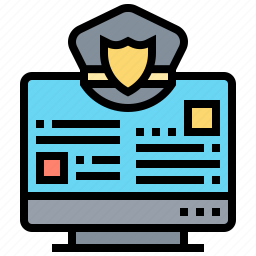 Computer, cyber, police, protector, security icon - Download on Iconfinder