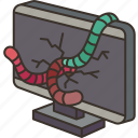worm, virus, software, infected, computer 