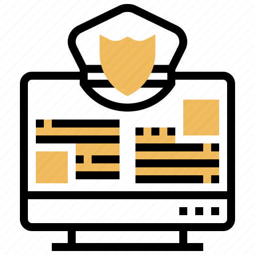 Computer, cyber, police, protector, security icon - Download on Iconfinder