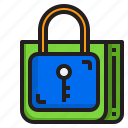 safe, online, shopping, lock, key