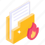 burn file, burn folder, burn archive, fire folder, archive 