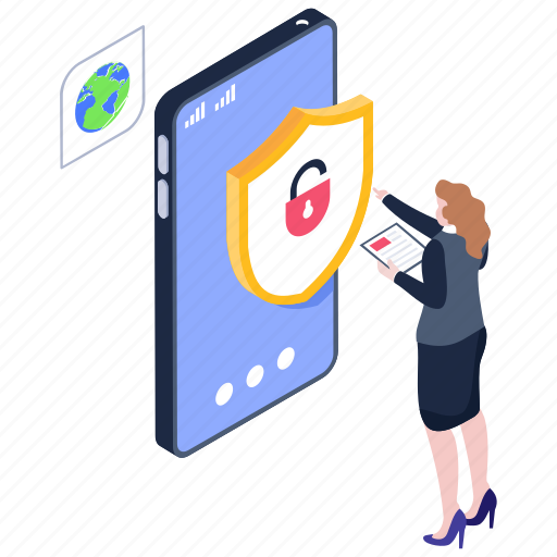 Mobile unlock, mobile protection, mobile security, mobile safety, phone lock icon - Download on Iconfinder