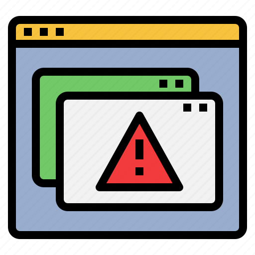 Warning, browser, seo, and, web, pop, up icon - Download on Iconfinder