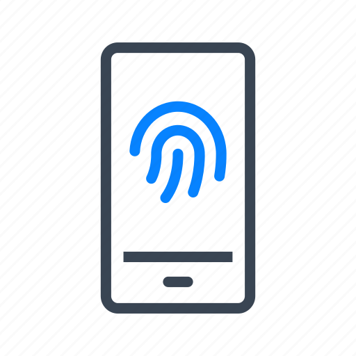 Fingerprint, identification, smartphone, mobile, phone, cellphone, biometric icon - Download on Iconfinder